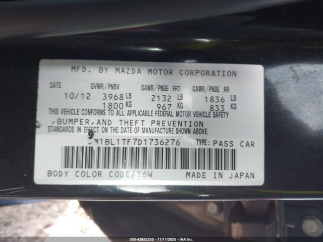 2013 MAZDA MAZDA3 JM1BL1TF7D1736276 Photo 8