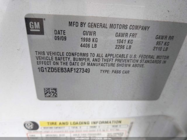 2010 CHEVROLET MALIBU 1G1ZD5EB3AF127349 Photo 8