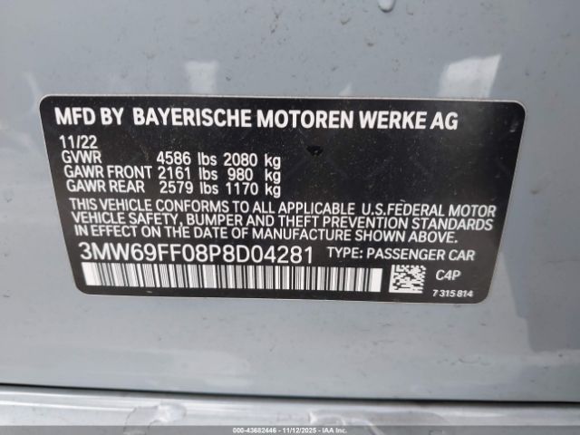 2023 BMW 330I 3MW69FF08P8D04281 Photo 8