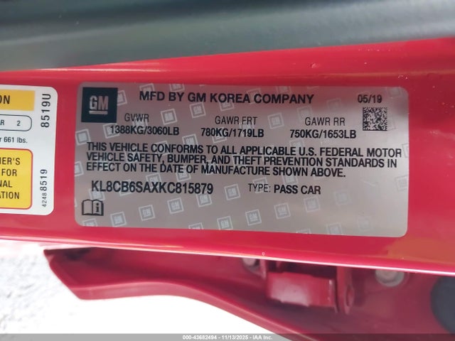 Chevrolet Spark Ls Cvt 2019 KL8CB6SAXKC815879 Image 9