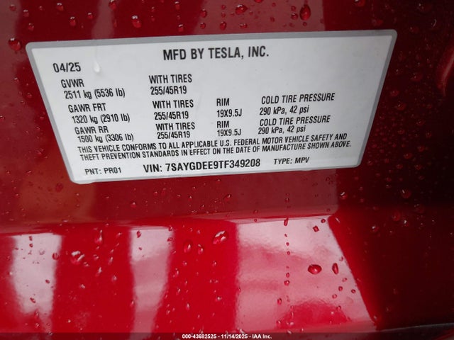 2026 TESLA MODEL Y 7SAYGDEE9TF349208 Photo 8