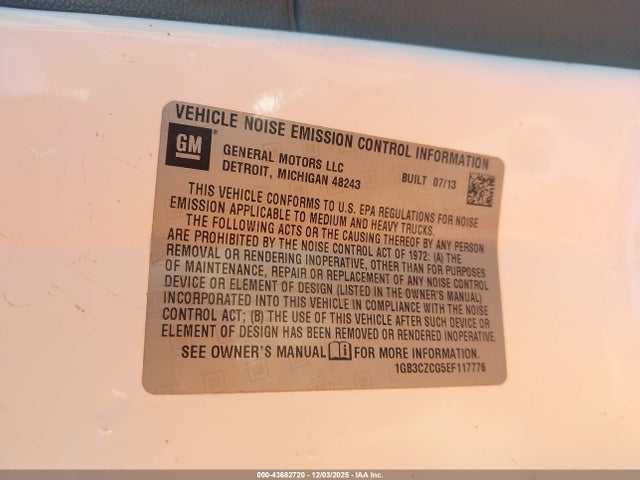 2014 Chevrolet Silverado 3500hd Work Truck მანქანა იყიდება აუქციონზე, vin: 1GB3CZCG5EF117776, აუქციონის ნომერი: 43682720