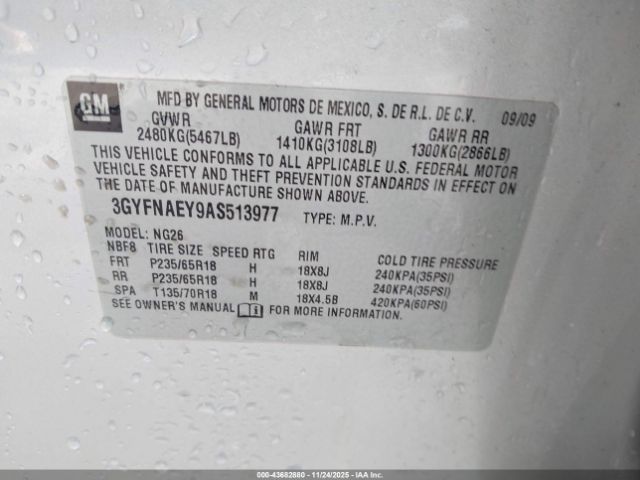 2010 CADILLAC SRX 3GYFNAEY9AS513977 Photo 8