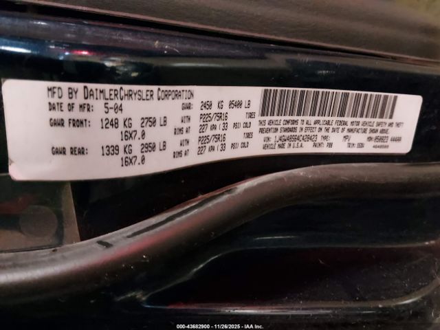 2004 JEEP GRAND CHEROKEE 1J4GW48S64C428423 Photo 8