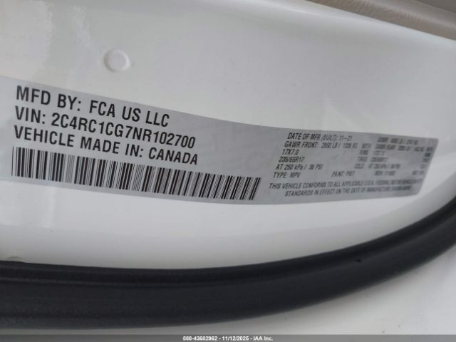 2022 CHRYSLER VOYAGER 2C4RC1CG7NR102700 Photo 8