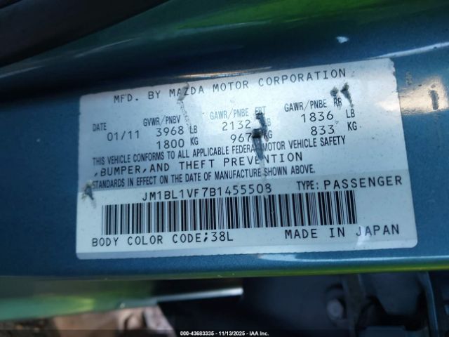 2011 MAZDA MAZDA3 JM1BL1VF7B1455508 Photo 8