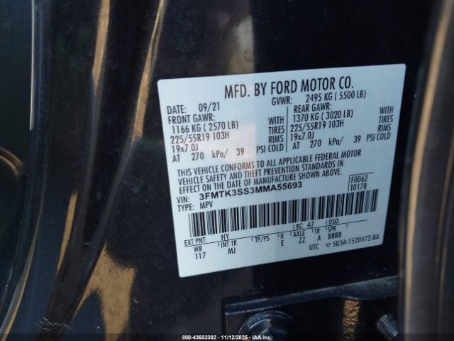 2021 FORD MUSTANG MACH-E 3FMTK3SS3MMA55693 Photo 8