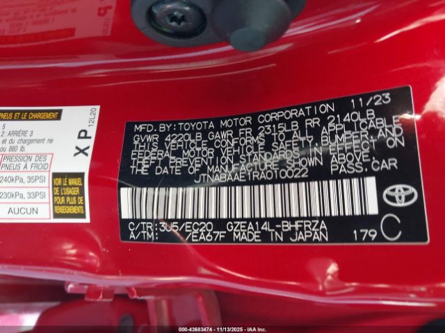 2024 TOYOTA GR COROLLA JTNABAAE1RA010022 Photo 8