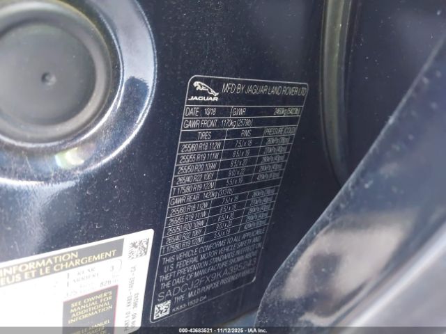 2019 JAGUAR F-PACE SADCJ2FX9KA395243 Photo 8