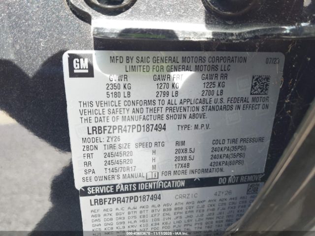 2023 BUICK ENVISION LRBFZPR47PD187494 Photo 8