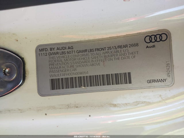 2013 AUDI A5 WAULFAFH0DN008054 Photo 8