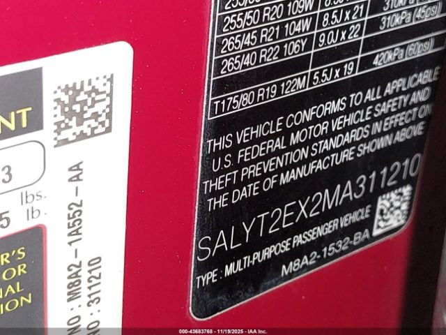 2021 LAND ROVER RANGE ROVER VELAR SALYT2EX2MA311210 Photo 8