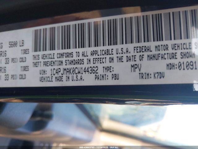 2012 JEEP LIBERTY 1C4PJMAK0CW144362 Photo 8