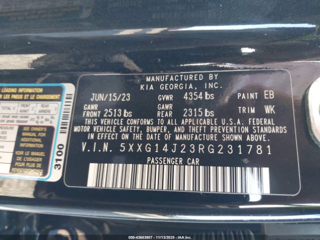 2024 KIA K5 5XXG14J23RG231781 Photo 8