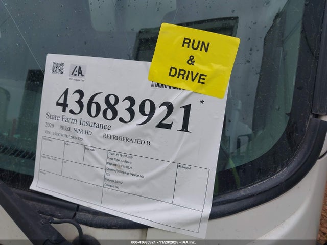 Продаж на аукціоні авто 2020 Isuzu Npr Hd, vin: 54DC4W1B3LS804320, номер лоту: 43683921
