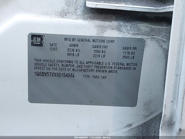 2008 CADILLAC CTS 1G6DV57VX80154344 Photo 8