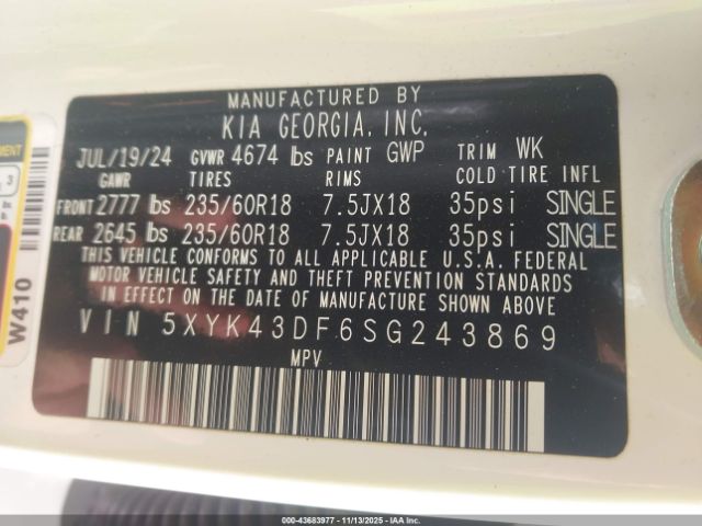 2025 KIA SPORTAGE 5XYK43DF6SG243869 Photo 8