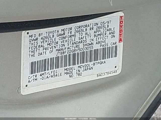 1997 LEXUS ES 300 JT8BF22G8V5003055 Photo 8