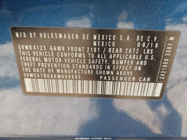 2019 VOLKSWAGEN JETTA 3VWC57BUXKM056595 Photo 8