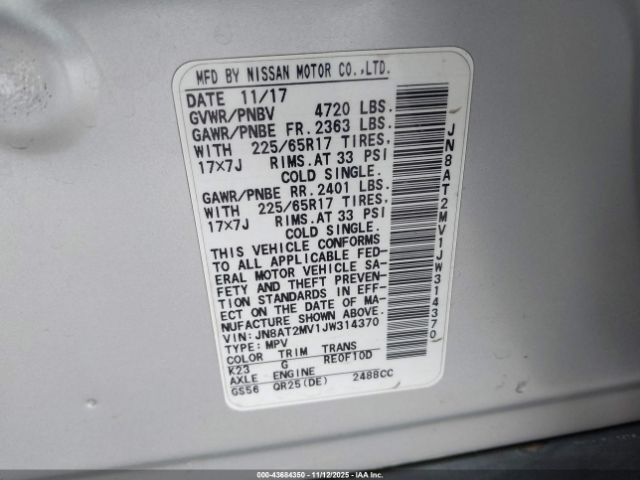 2018 NISSAN ROGUE JN8AT2MV1JW314370 Photo 8