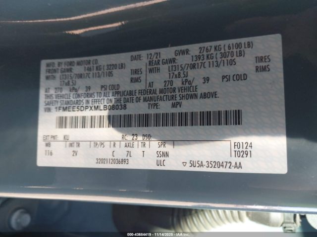 2021 FORD BRONCO 1FMEE5DPXMLB08038 Photo 8