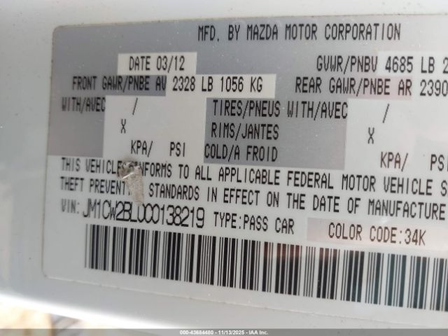 2012 MAZDA MAZDA5 JM1CW2BL0C0138219 Photo 8