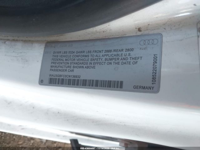 2012 AUDI A7 WAU3GBFC0CN136932 Photo 8