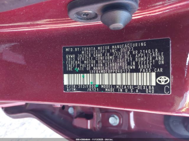 2023 TOYOTA COROLLA 5YFB4MDE0PP040122 Photo 8