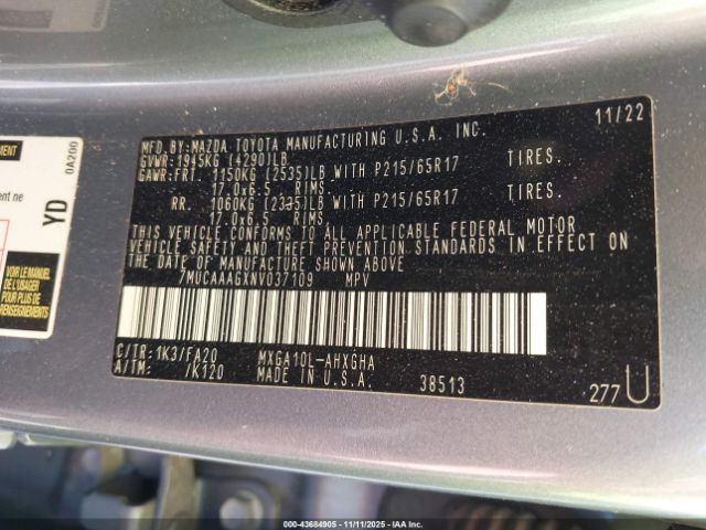 2022 TOYOTA COROLLA CROSS 7MUCAAAGXNV037109 Photo 8