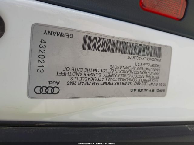2025 AUDI A5 SPORTBACK WAUDACF5XSA009107 Photo 8