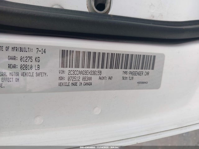 Chrysler 300 2014 2C3CCAAG9EH336159 Image 9