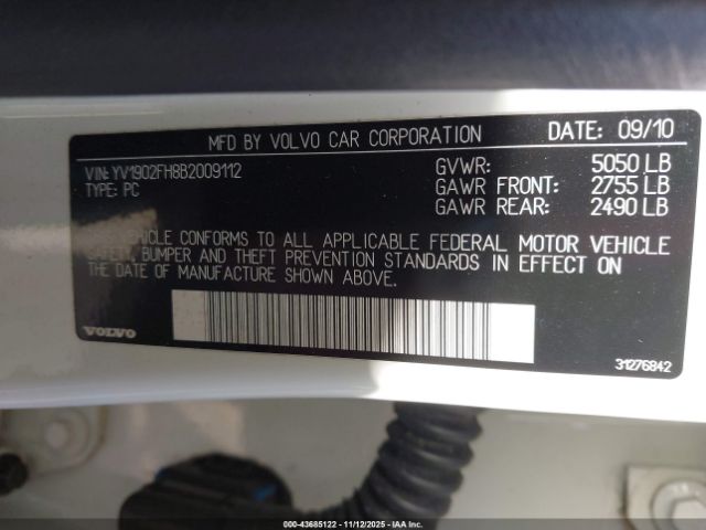 2011 VOLVO S60 YV1902FH8B2009112 Photo 8