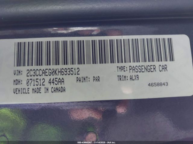 2019 CHRYSLER 300 2C3CCAEG0KH693512 Photo 8