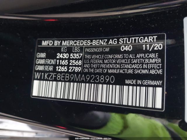2021 MERCEDES-BENZ E 350 W1KZF8EB9MA923890 Photo 8