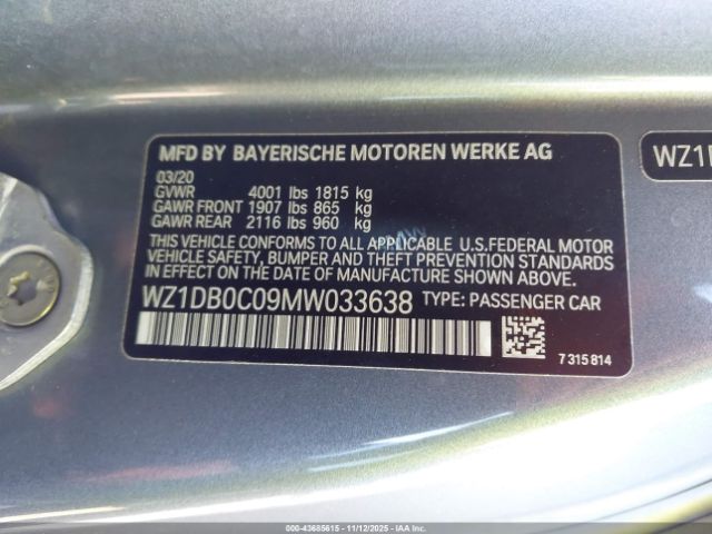 2021 TOYOTA GR SUPRA WZ1DB0C09MW033638 Photo 8