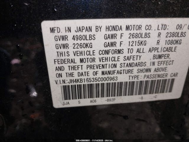 2005 ACURA RL JH4KB16535C000963 Photo 8