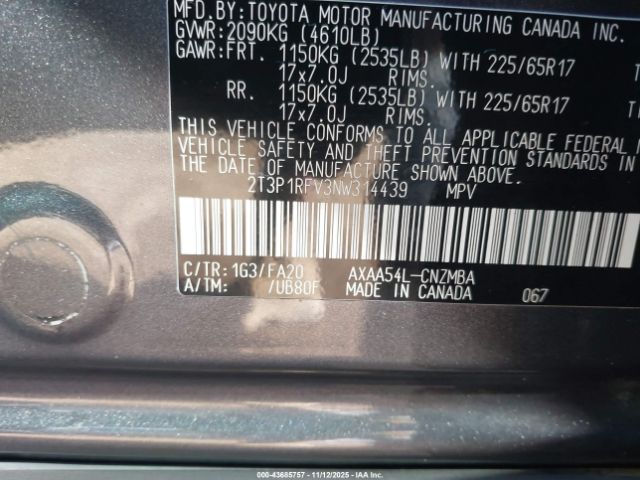 2022 TOYOTA RAV4 2T3P1RFV3NW314439 Photo 8