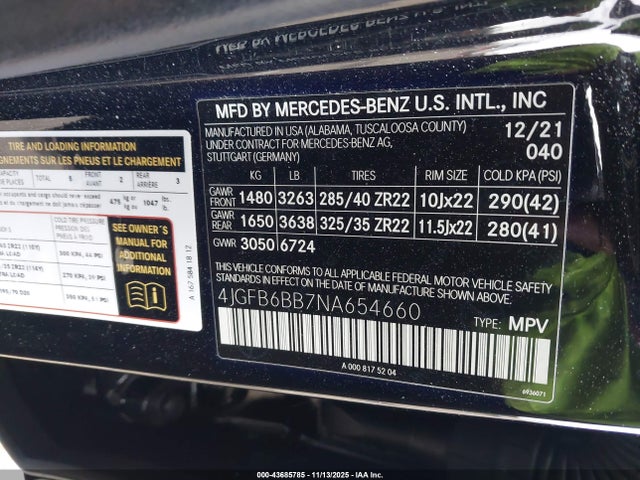 2022 MERCEDES-BENZ AMG GLE 53 4JGFB6BB7NA654660 Photo 8