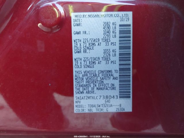 2020 NISSAN ROGUE 5N1AT2MTXLC738043 Photo 8