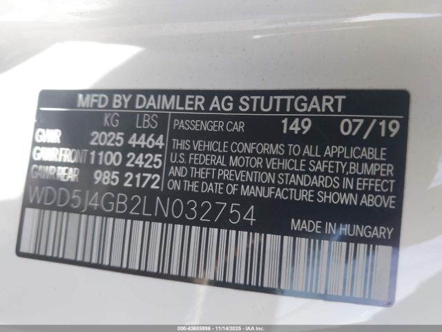 2020 MERCEDES-BENZ CLA 250 WDD5J4GB2LN032754 Photo 8