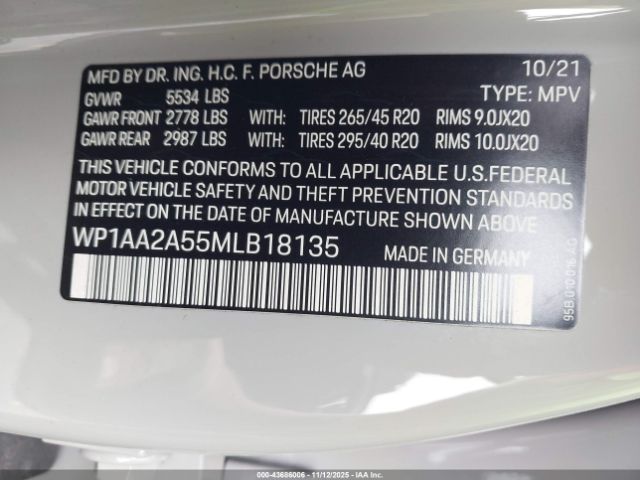 2021 PORSCHE MACAN WP1AA2A55MLB18135 Photo 8