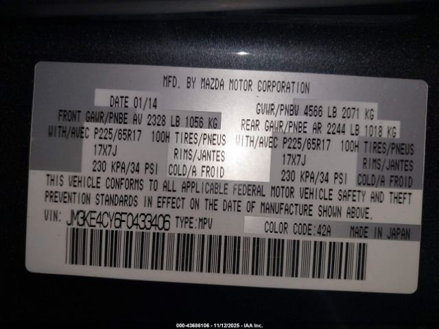 2015 MAZDA CX-5 JM3KE4CY6F0433406 Photo 8