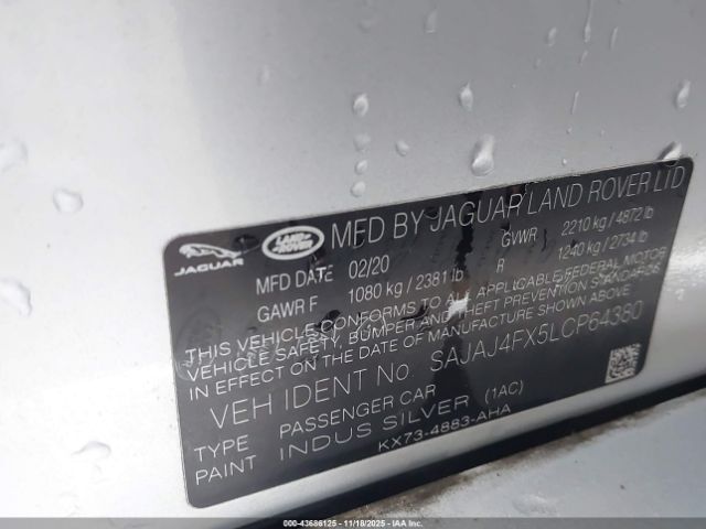 2020 JAGUAR XE SAJAJ4FX5LCP64380 Photo 8