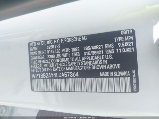 2020 PORSCHE CAYENNE COUPE WP1BB2AY4LDA57364 Photo 8