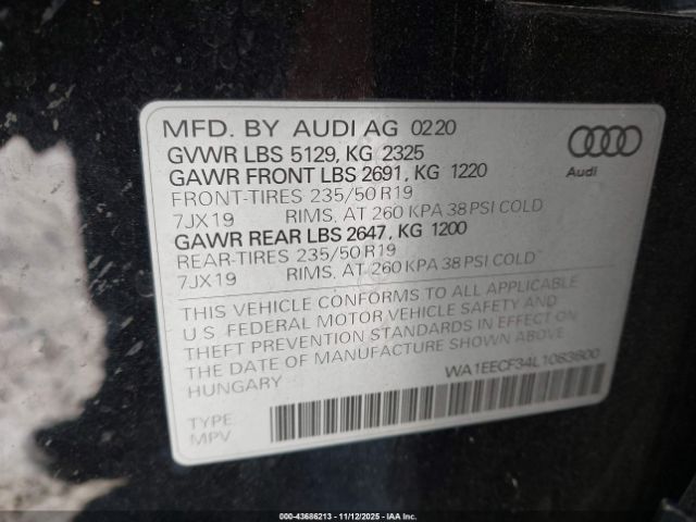 2020 AUDI Q3 WA1EECF34L1083600 Photo 8