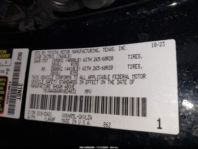 2024 TOYOTA SEQUOIA 7SVAAABA8RX024831 Photo 8