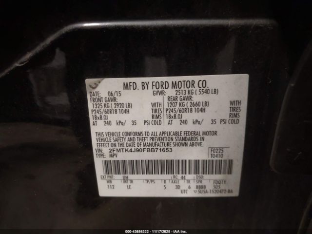 2015 FORD EDGE 2FMTK4J90FBB71653 Photo 8