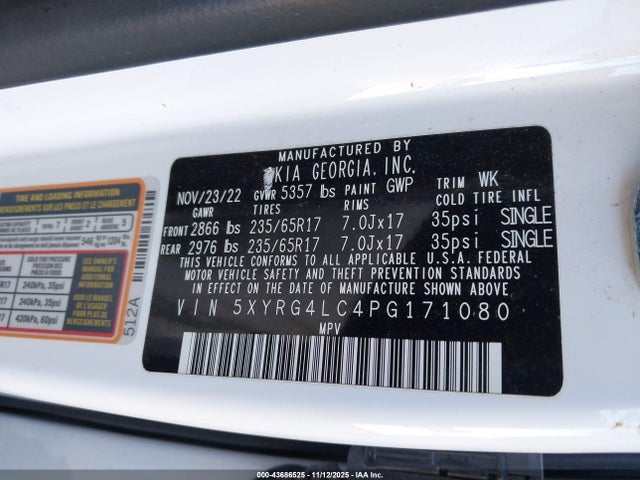 2023 KIA SORENTO 5XYRG4LC4PG171080 Photo 8