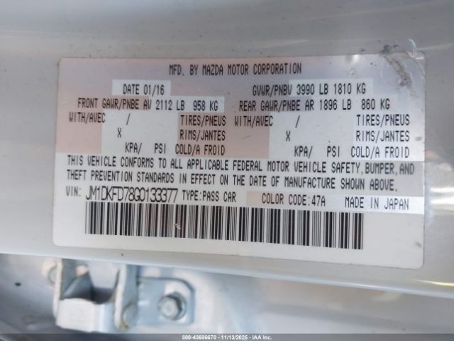 2016 MAZDA CX-3 JM1DKFD78G0133377 Photo 8