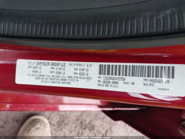 2013 CHRYSLER 200 1C3CCBAG6DN727250 Photo 8